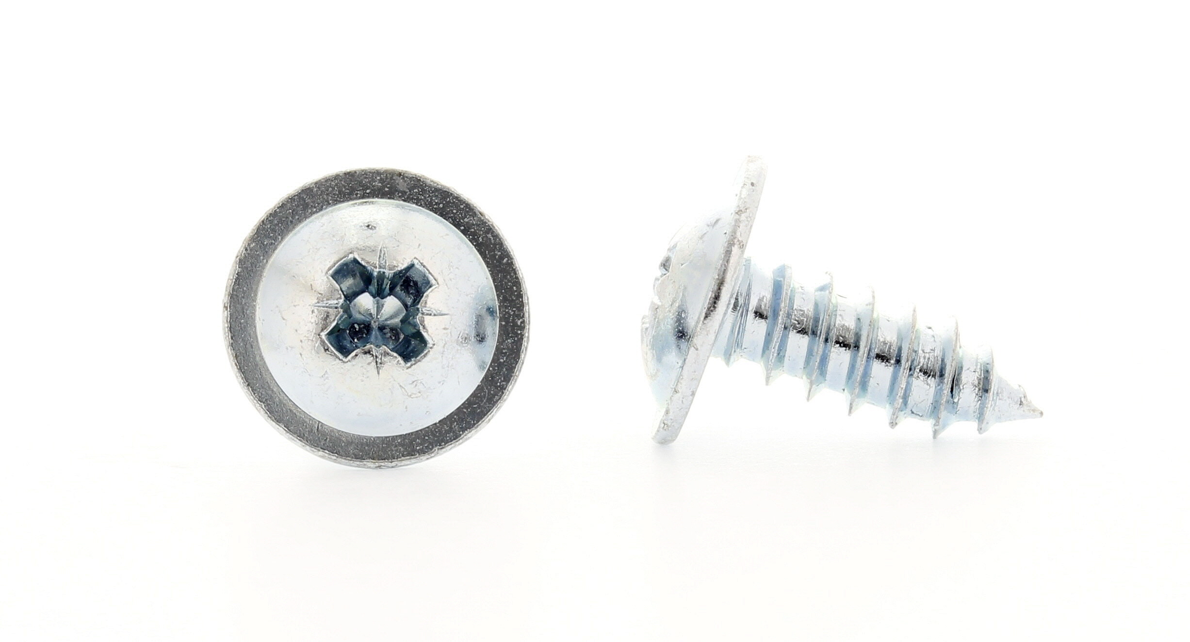 PLATESKRUE LINSEHODE MED FLENS OG POZIDRIV BS 4174 ELFORSINKET, SPISS ENDE